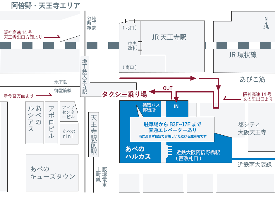 駐車場入口詳細マップ