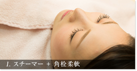 1. スチーマー + 角栓柔軟パック